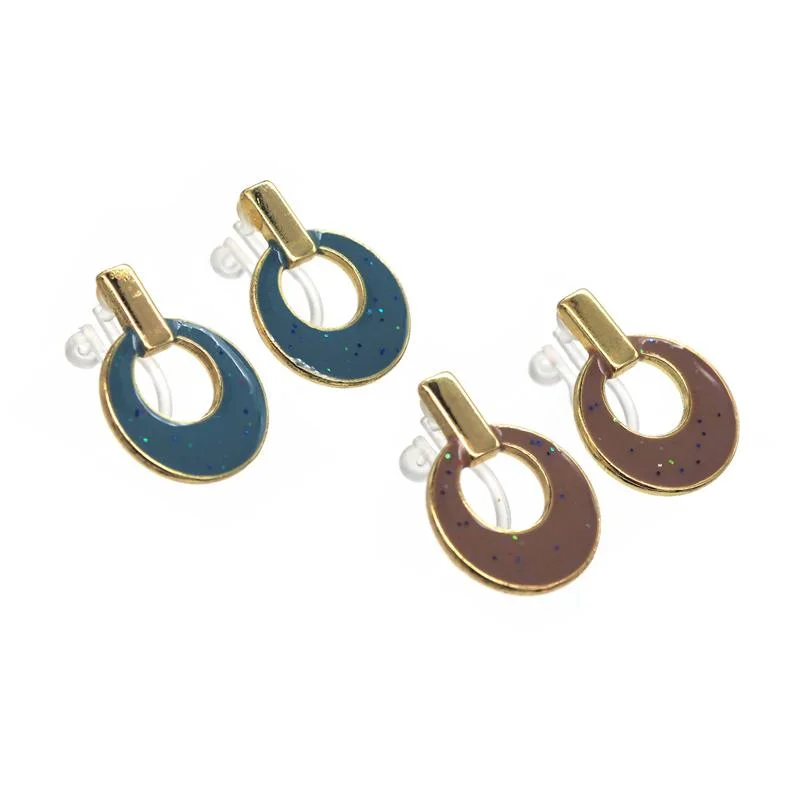 Drop Earrings with Matte Finish -Omega Earrings (Epoxy Plate)