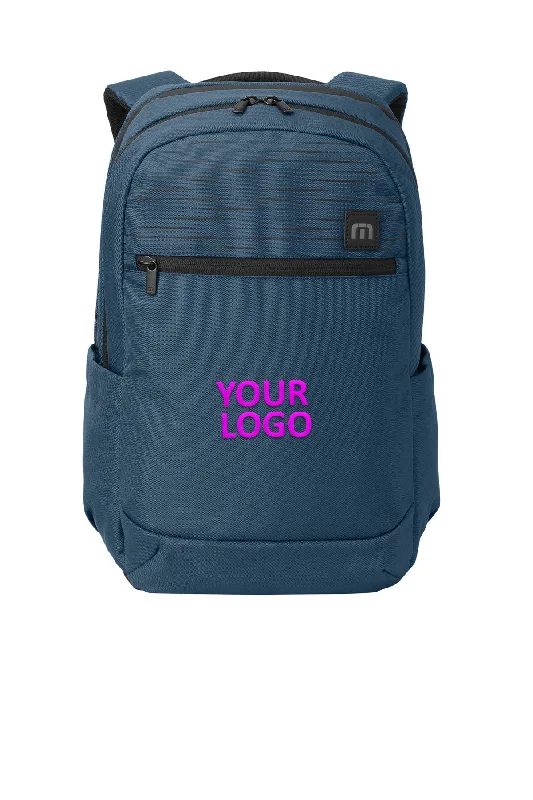 Anti-theft backpack with hidden zipper security -TravisMathew Approach Branded Backpacks, Dusty Blue