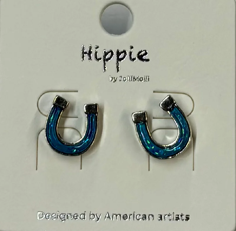 Drop Earrings for Graduation Day -Turquoise Horse Shoe Earrings