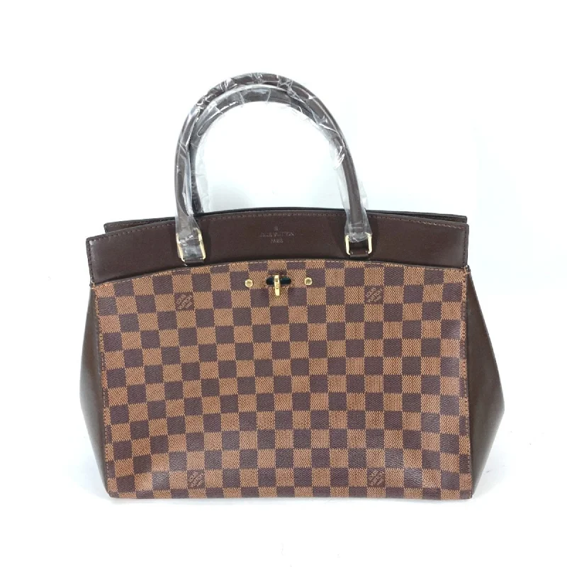 Handle bags with subtle embroidery for detail -Louis Vuitton  Ebene Damier Canvas Handbag Shoulder Bag Tote Bag (Pre-Owned)