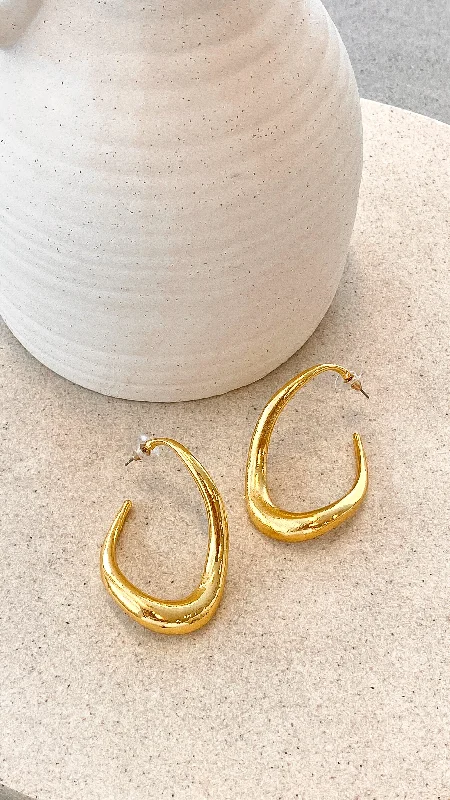 Drop Earrings for Yoga Session -Eastwood Earrings - Gold