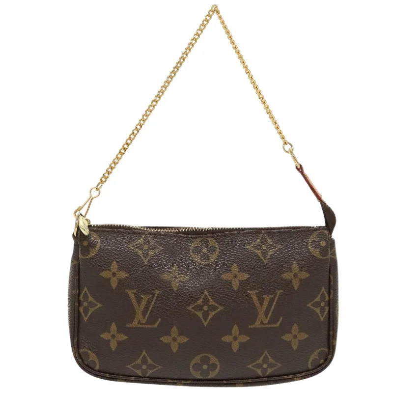 Handle bags with spacious interiors for storage -Louis Vuitton Pochette Accessoire  Canvas Clutch Bag (Pre-Owned)