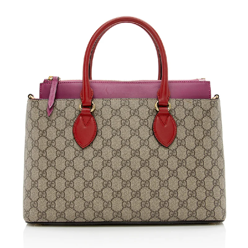 Handle bags with sturdy bases for stability -Gucci GG Supreme Small Tote