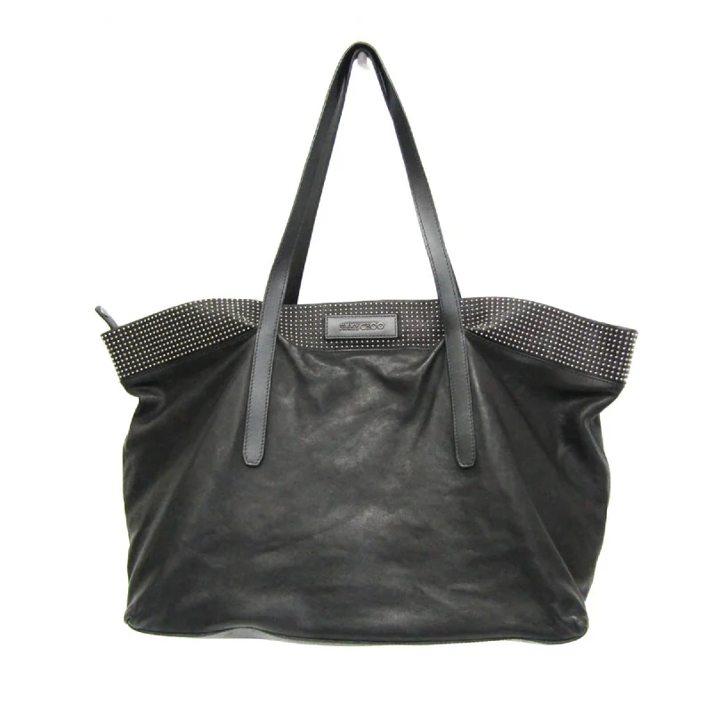 Handle bags with perforated details for style -Jimmy Choo  Leather Tote Bag (Pre-Owned)