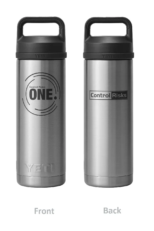 Premium backpack with lifetime warranty guarantee -YETI 18 Oz Rambler Bottle with Chug Cap, Stainless [Control Risks]