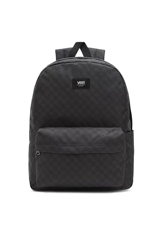 Designer backpack for high-end fashion enthusiasts -Vans Kids Old Skool Check Backpack, Black Charcoal