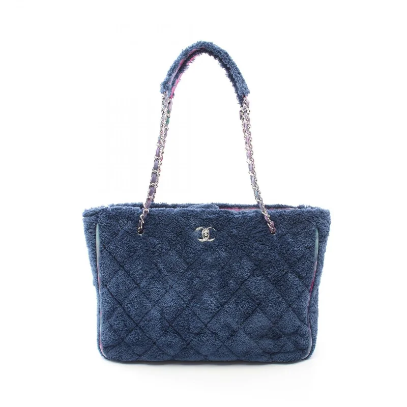 Handle bags with sleek hardware for sophistication -Chanel blue   Fabric Tote Bag (Pre-Owned)