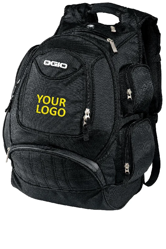 Professional backpack for corporate office essentials -OGIO Metro Customzied Backpacks, Black