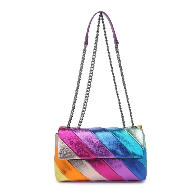 Handle bags with chevron designs for trend -Women's Rayne Vegan Leather Crossbody Bag In Multi Color