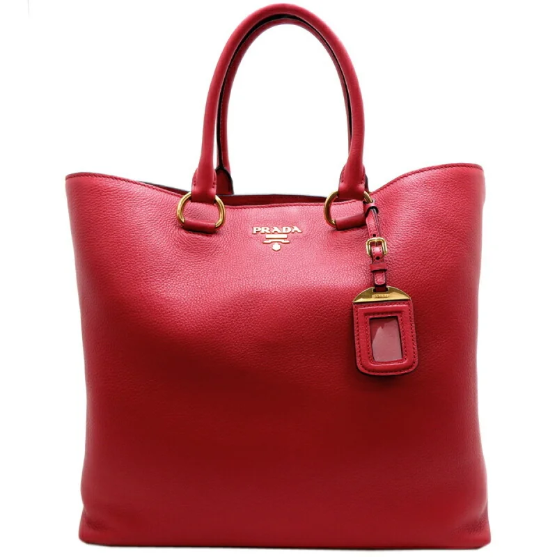 Handle bags with bright accents for pop -Prada  Leather Tote Bag (Pre-Owned)