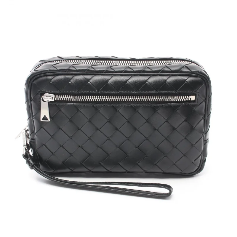 Handle bags with artistic prints for creativity -Bottega Veneta  Leather Clutch Bag Pouch (Pre-Owned)