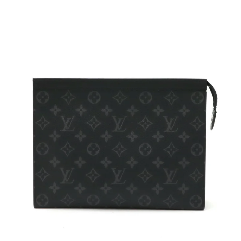 Handle bags with vintage vibes for nostalgia -Louis Vuitton  Monogram Eclipse Canvas Clutch Bag Pochette (Pre-Owned)