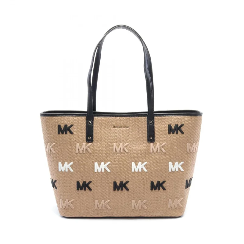 Handle bags with inner compartments for essentials -Michael Kors    Straw Leather Tote Bag (Pre-Owned)