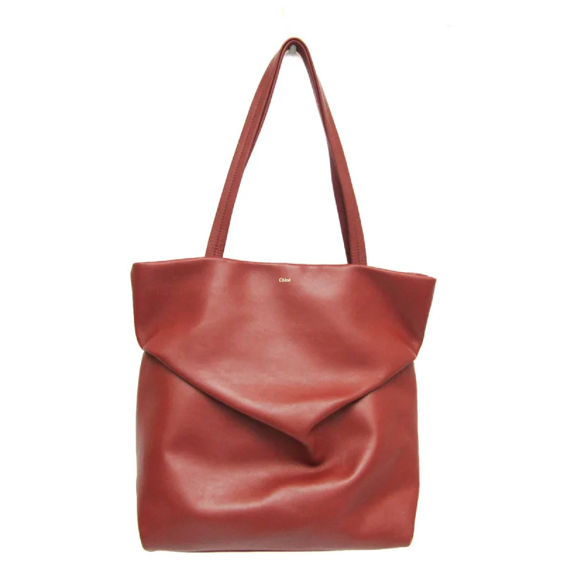 Vegan leather handle bags for eco-friendly chic -Chloé  Leather Tote Bag (Pre-Owned)