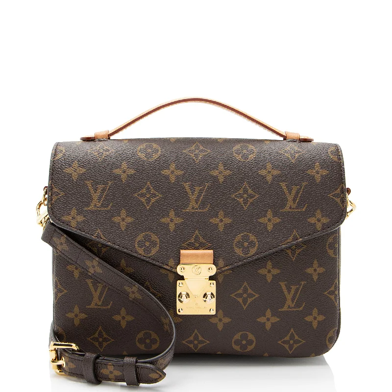 Reversible handle bags offering dual design styles -Louis Vuitton Monogram Canvas Pochette Metis Shoulder Bag