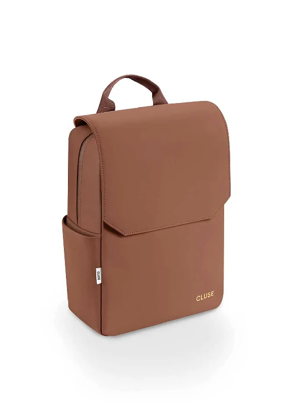 Reinforced bottom backpack for heavy load durability -Cluse Nuitée Petite 2.0 Backpack, Sepia