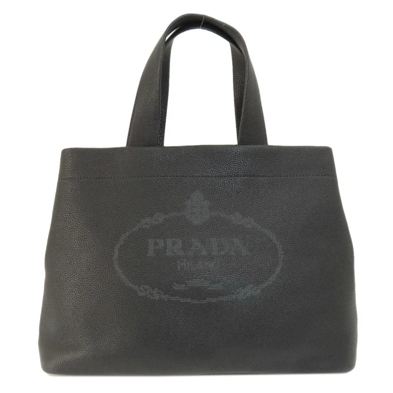 Handle bags with geometric patterns for modernity -Prada  Leather Tote Bag (Pre-Owned)