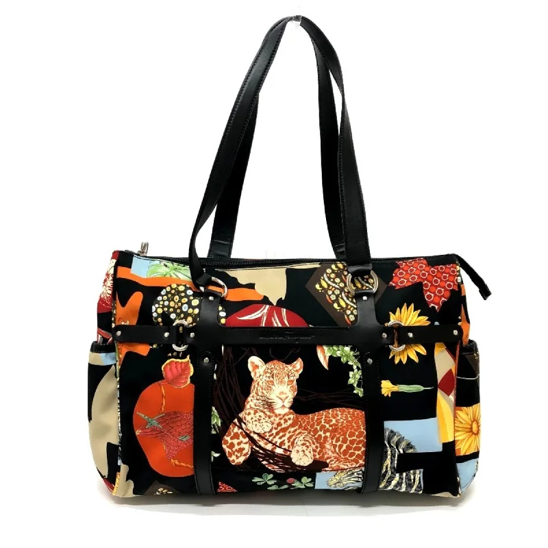 Handle bags with playful patterns for fun -Salvatore Ferragamo  Leather Tote Bag (Pre-Owned)