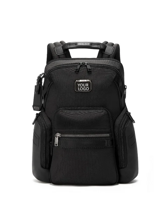 Hydration-compatible backpack for marathon running events -Tumi Navigation Backpack, Black