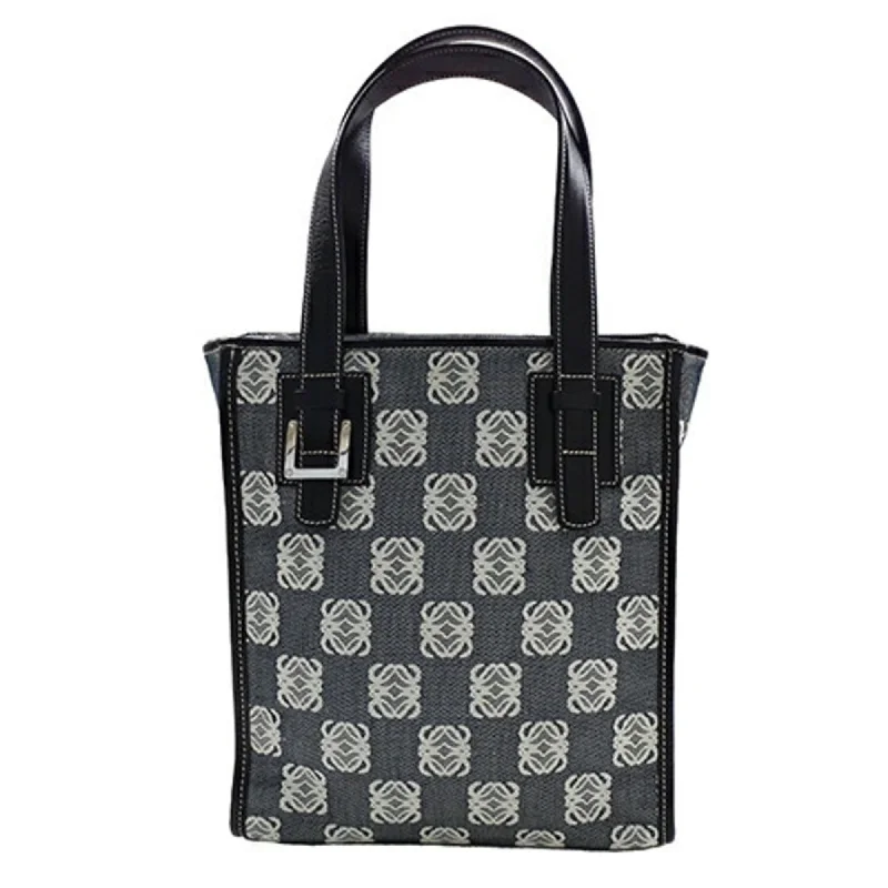 Handle bags with animal prints for flair -Loewe   Canvas Leather Handbag Tote Bag (Pre-Owned)