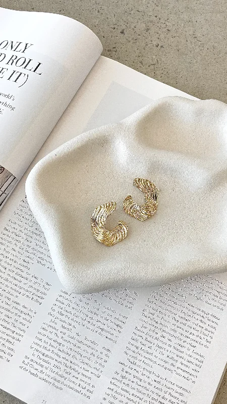 Drop Earrings for Graduation Day -Sunray Earrings - Gold