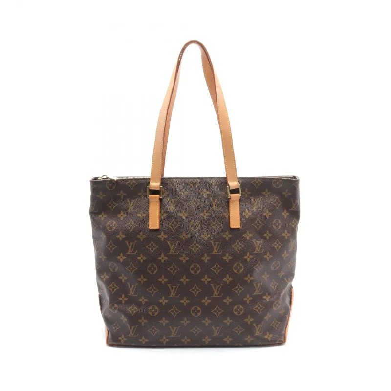 Handle bags with bold checks for trend -Louis Vuitton  Monogram Leather Tote Bag (Pre-Owned)