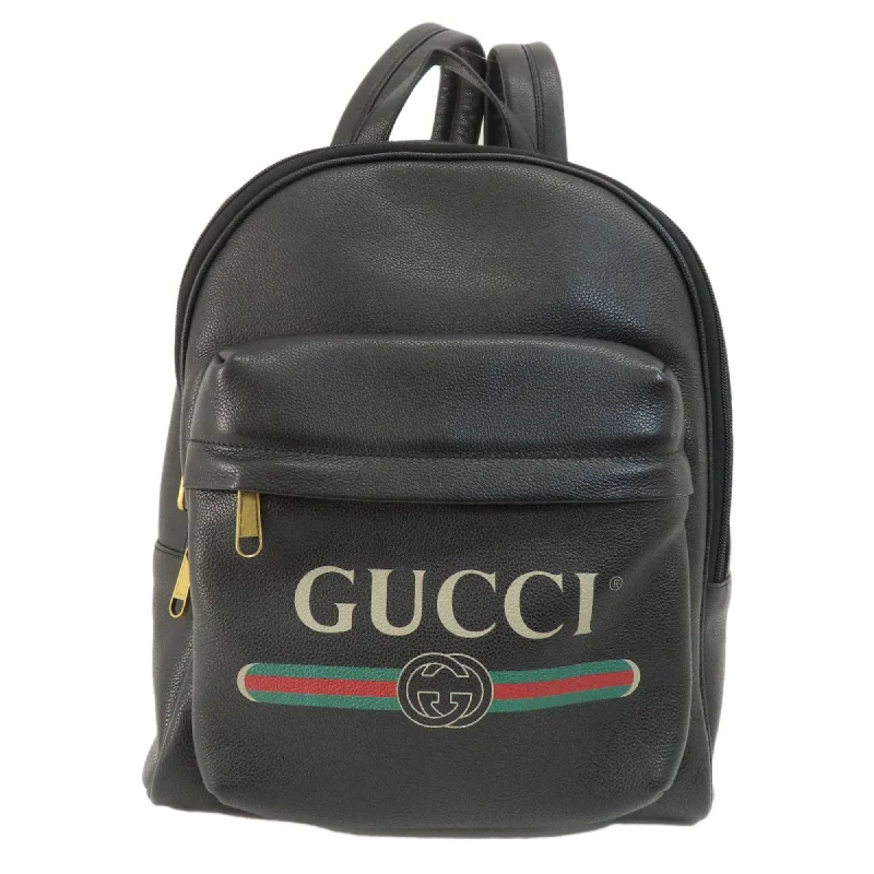 Handle bags with padded interiors for laptops -Gucci  Leather Backpack (Pre-Owned)