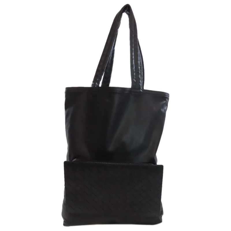 Quilted handle bags with stylish textured finish -Bottega Veneta  Leather Tote Bag (Pre-Owned)