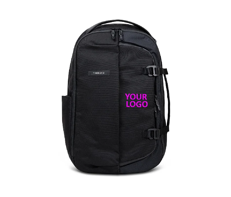 Durable travel backpack with multiple storage compartments -Timbuk2 Never Check Customized Backpacks, Jet Black