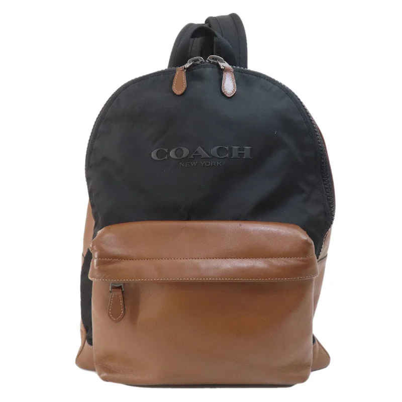 Handle bags with sturdy canvas for longevity -Coach   Leather Backpack (Pre-Owned)