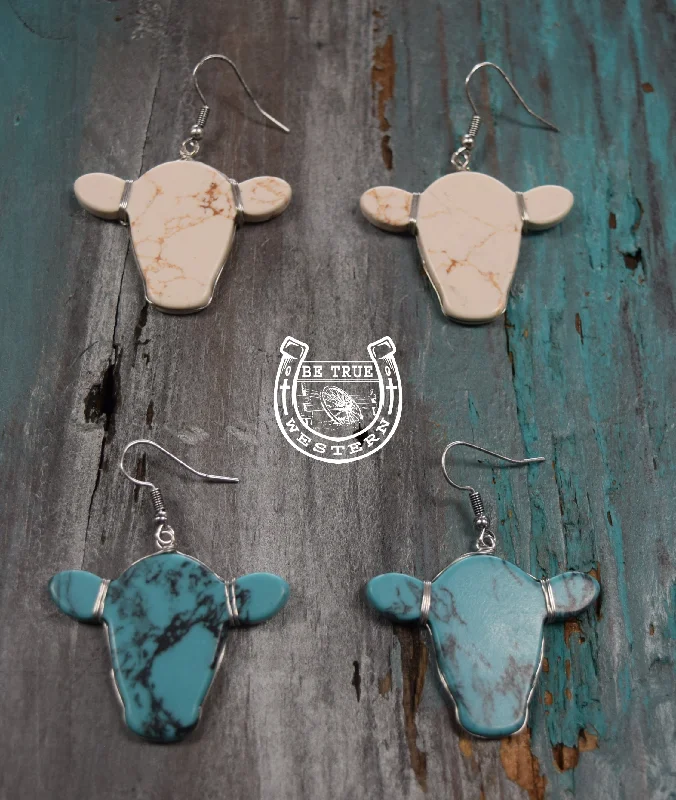 Diamond Drop Earrings for Luxury -The Wired Cow Shape Earrings (two Colors)