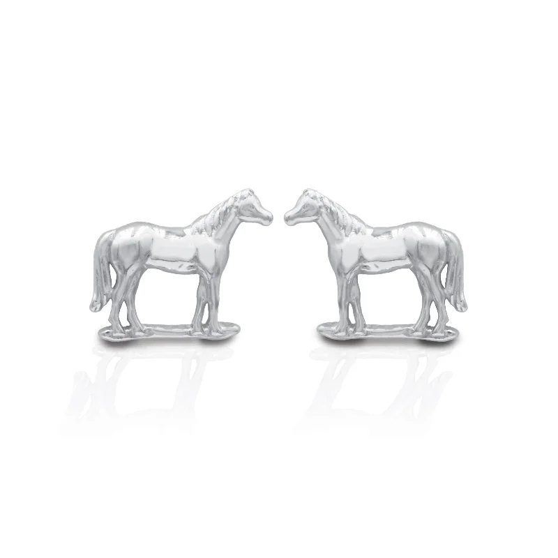 Drop Earrings for Prom Night -Kelly Herd Halter Horse Earrings-Sterling Silver