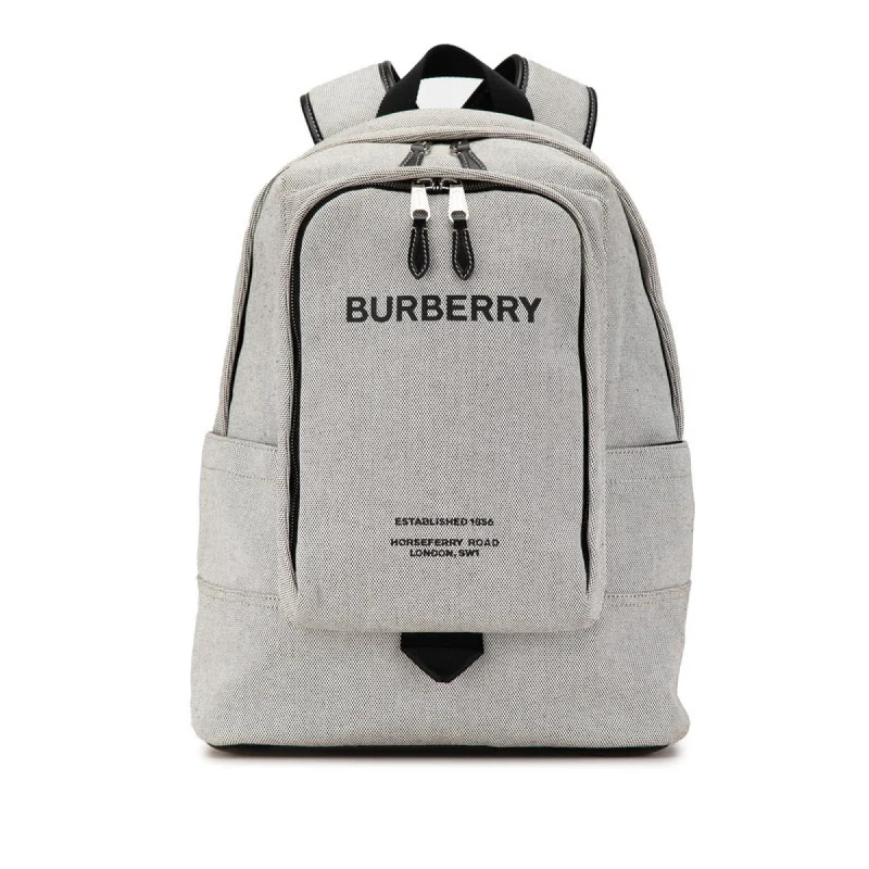 Handle bags with artistic prints for creativity -Burberry    Canvas Leather Backpack (Pre-Owned)