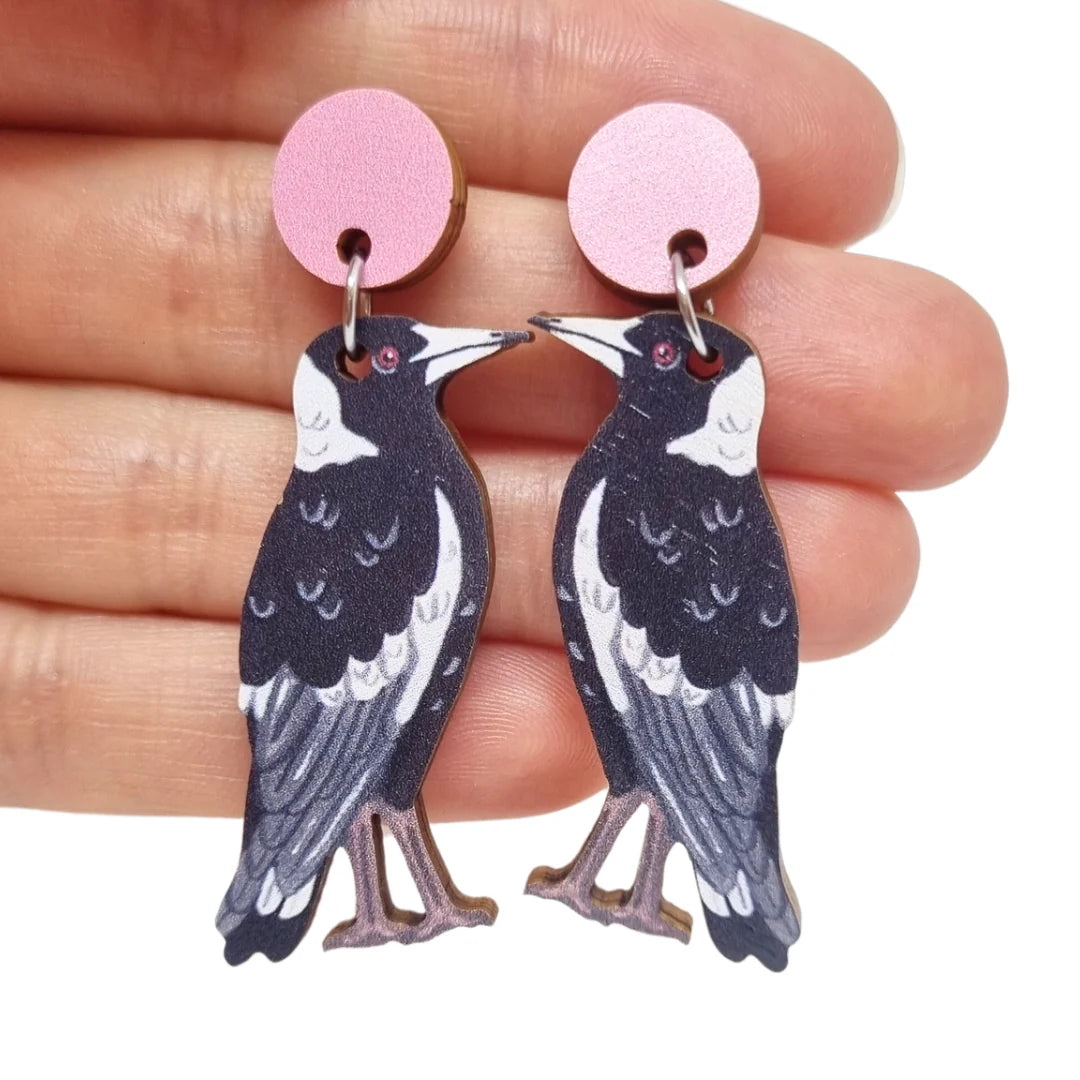 Drop Earrings for Gym Workout -Pixie Nut and Co Magpie Earrings