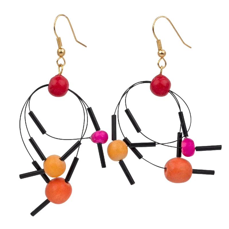 Drop Earrings for Concert Look -Solar System Vintage Earrings