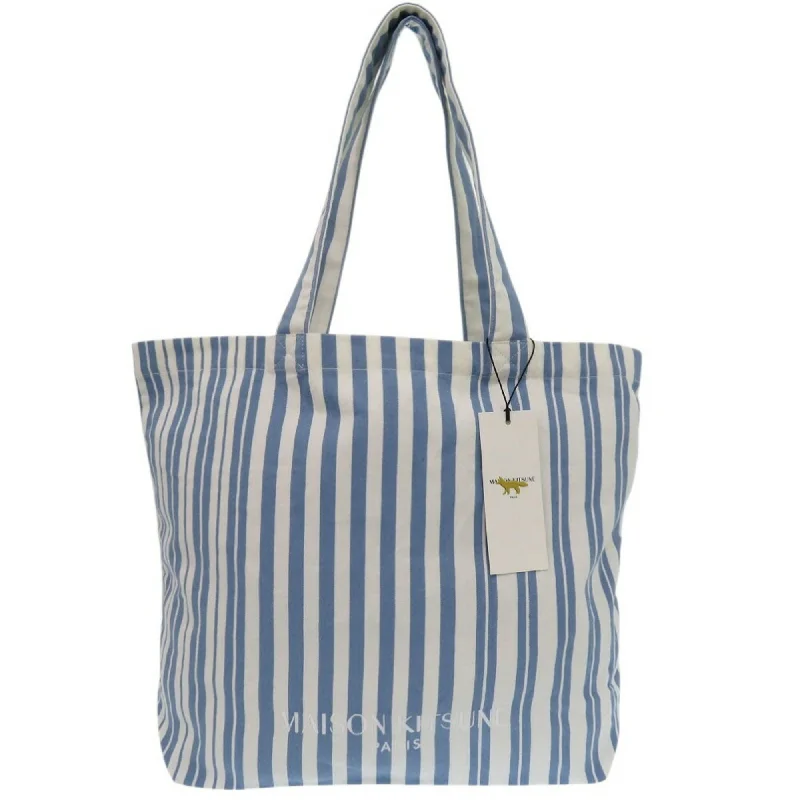 Durable handle bags for heavy-duty everyday use -Maison Kitsune blue  Cotton Tote Bag (Pre-Owned)