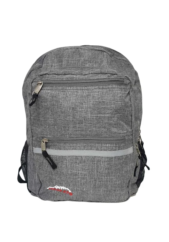 Travel backpack with built-in USB charging port -Ridge 53 Campus Back Pack, Grey Melange