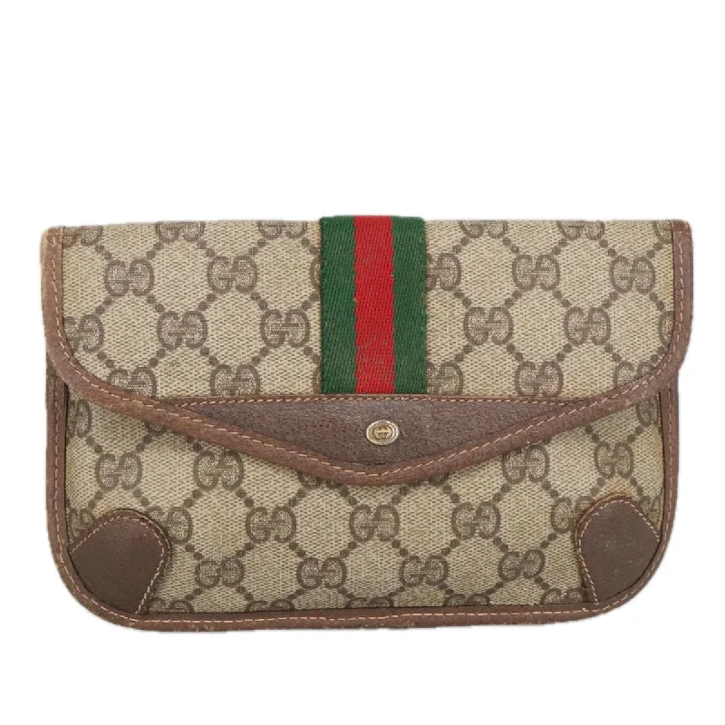 Handle bags with denim fabric for casual -Gucci Ophidia  Canvas Clutch Bag (Pre-Owned)