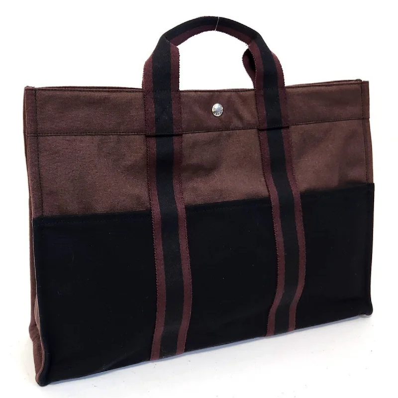 Handle bags with laptop sleeves for work -Hermes    Canvas Tote Bag (Pre-Owned)