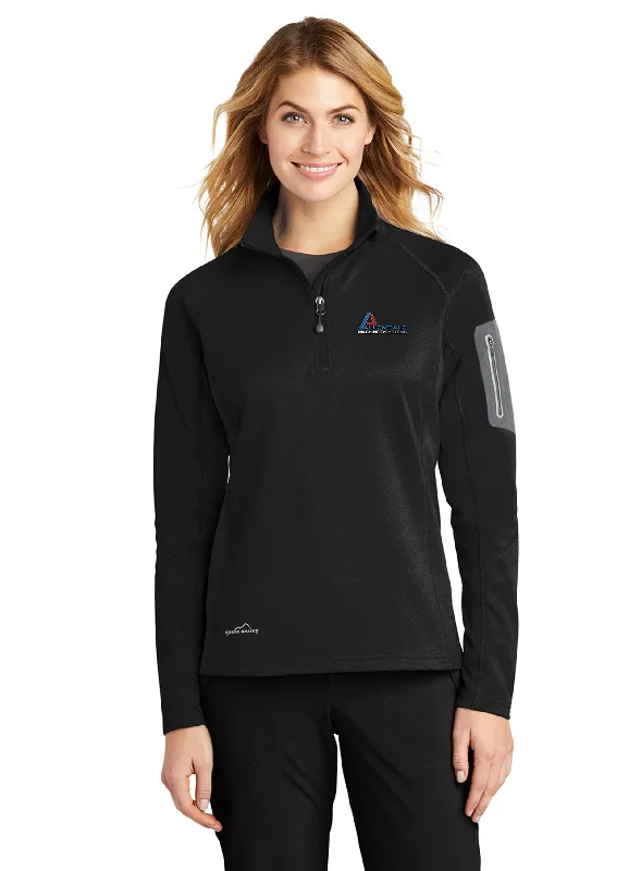 Fashion-forward backpack for bold street style -Eddie Bauer Ladies Half-Zip Performance Fleece, Black [Allendale Machinery Systems]