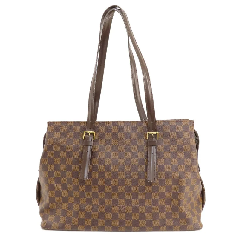 Handle bags with vibrant colors for boldness -Louis Vuitton  Damier Canvas Ebene Damier Canvas Tote Bag (Pre-Owned)