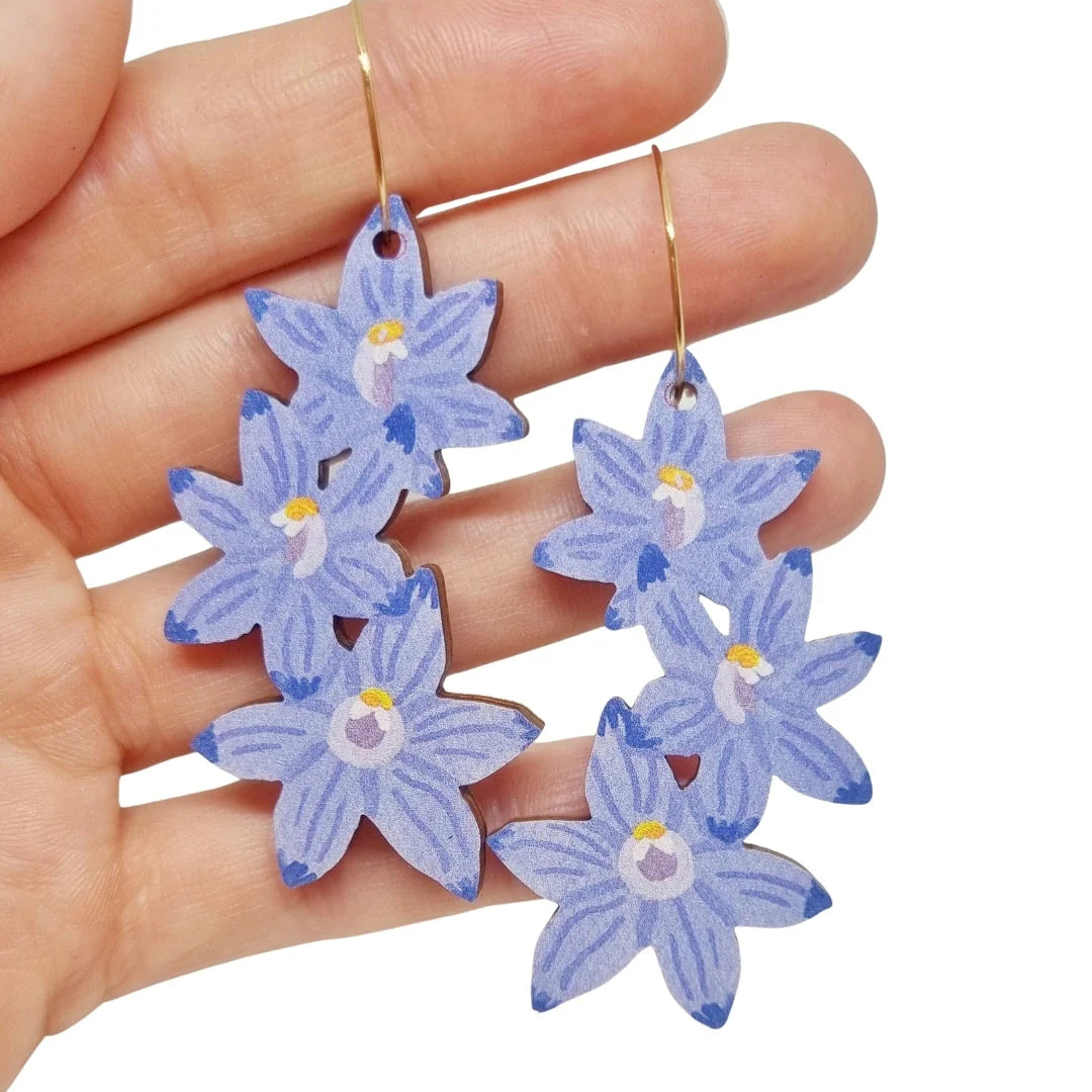 Hypoallergenic Drop Earrings for Sensitive -Pixie Nut and Co Sun Orchid Earrings