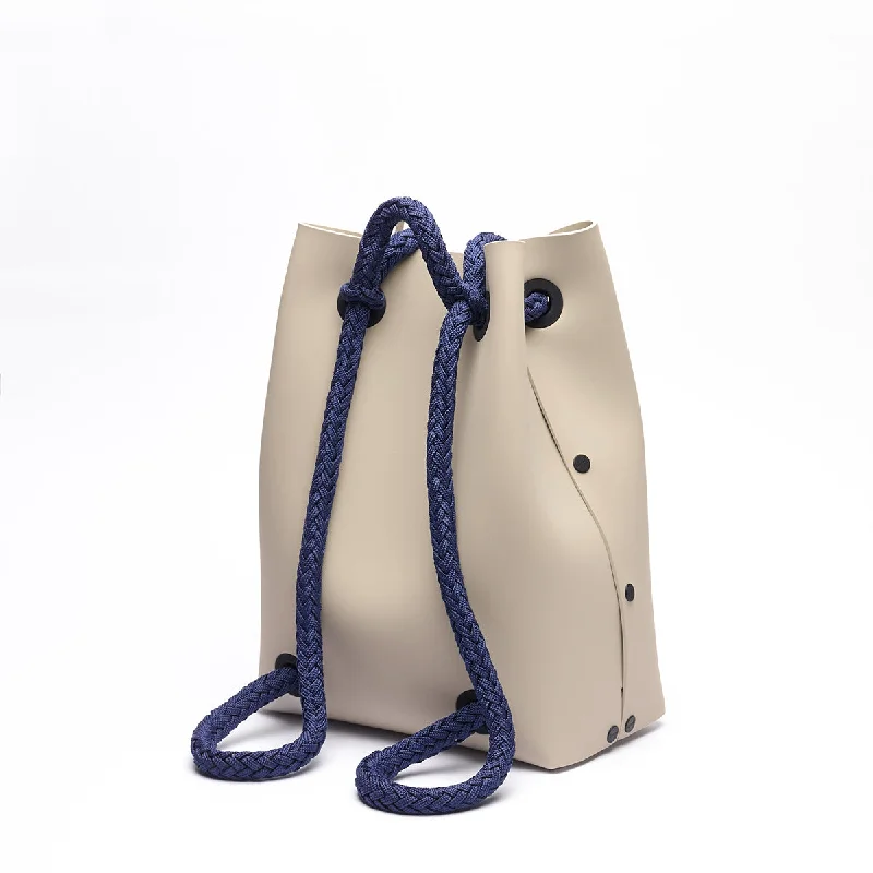 Padded shoulder backpack for comfortable long wear -Backpack | Large Stone/Blue