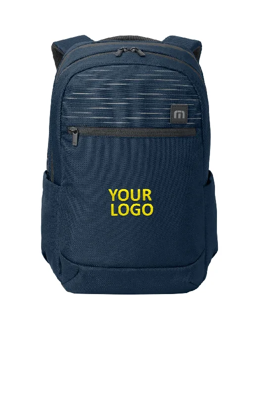 Designer backpack for high-end fashion enthusiasts -TravisMathew Approach Branded Backpacks, River Blue Navy