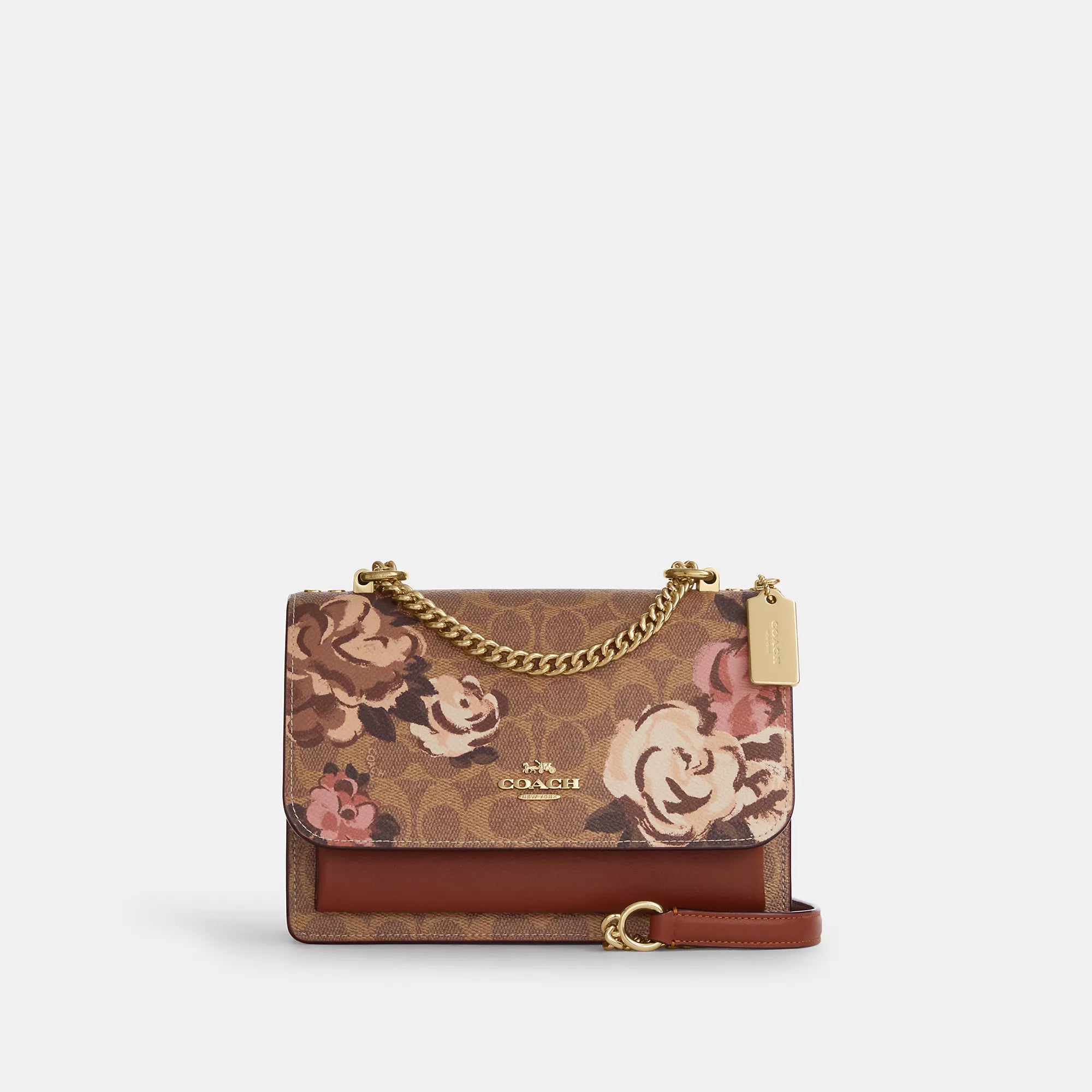 Handle bags with geometric patterns for modernity -Coach Outlet Klare Crossbody Bag In Signature Canvas With Rose Print