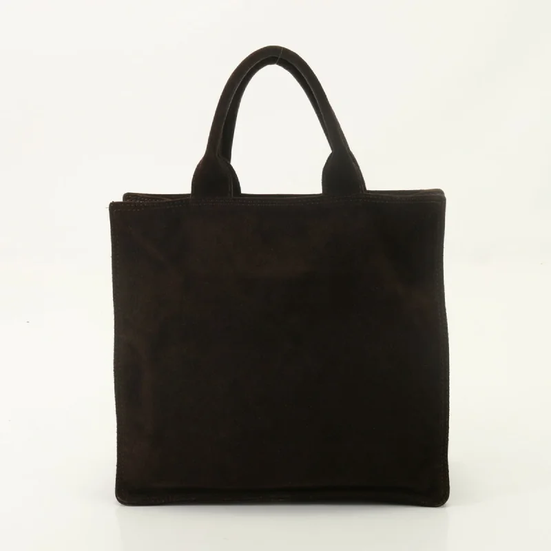 Handle bags with padded interiors for laptops -Bottega Veneta  Suede Handbag Tote Bag (Pre-Owned)