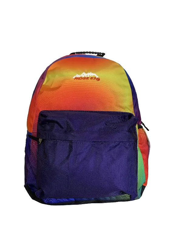 Eco-friendly backpack made from recycled materials -Ridge 53 Morgan Backpack, Reykjavik Rainbow