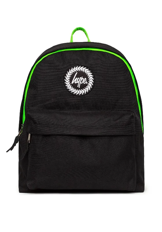 Cute pastel backpack for young girls’ trends -Hype Green Neon Flash Backpack, Black