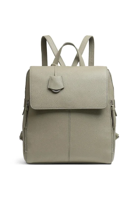 Travel backpack with detachable daypack feature -Radley London Lorne Close Leather Backpack, Green