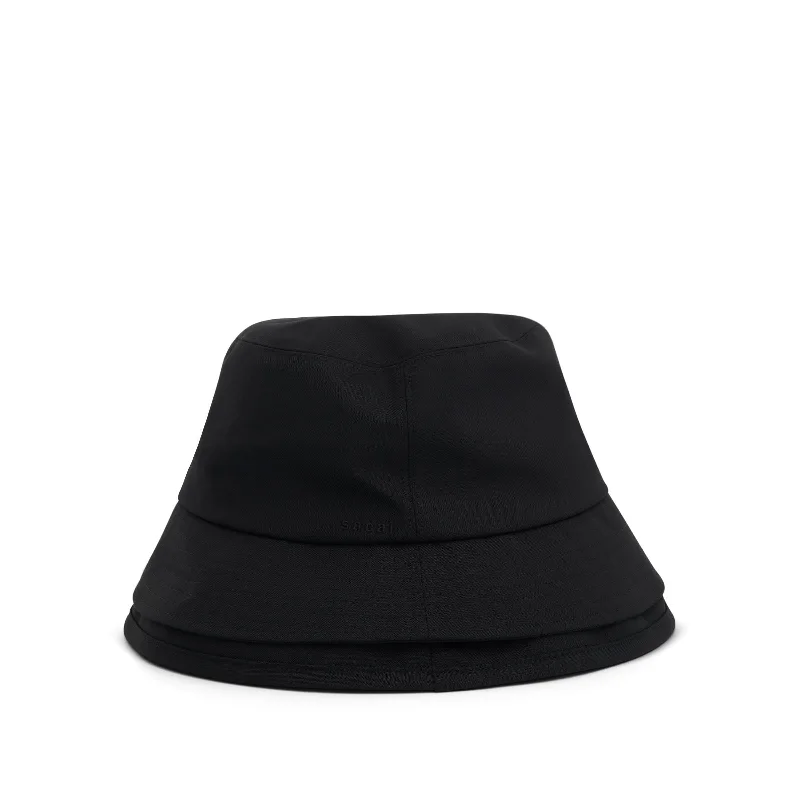 Lightweight sling backpack for one-shoulder ease -Double Brim Suiting Hat in Black